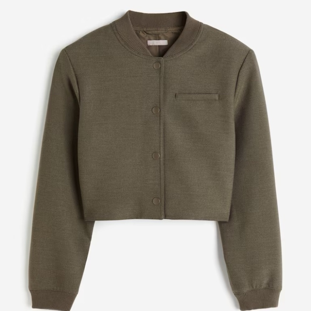 H&M Short Jacket - Olive Green Cropped Jacket NWOT